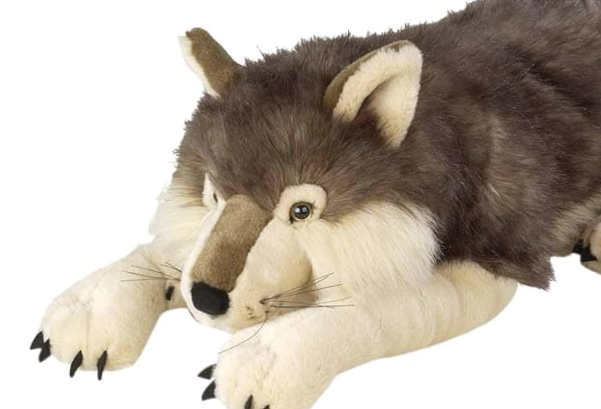 Jumbo Wolf Plush, Giant Stuffed Animal, Plush Toy