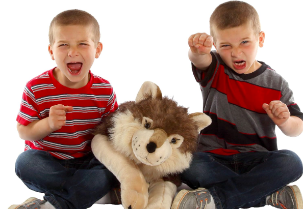 Jumbo Wolf Plush, Giant Stuffed Animal, Plush Toy