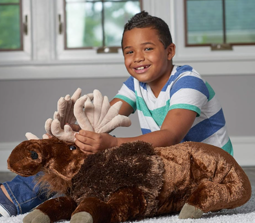 Jumbo Moose Plush, Giant Stuffed Animal, Plush Toy